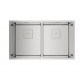 TEKA Fregadero  tripe instalacion  FLEXLINEA RS15 2C 740 3œ SQ C/REB SF. 115030009, Dos cubetas, Inoxidable, acabado acero, 80